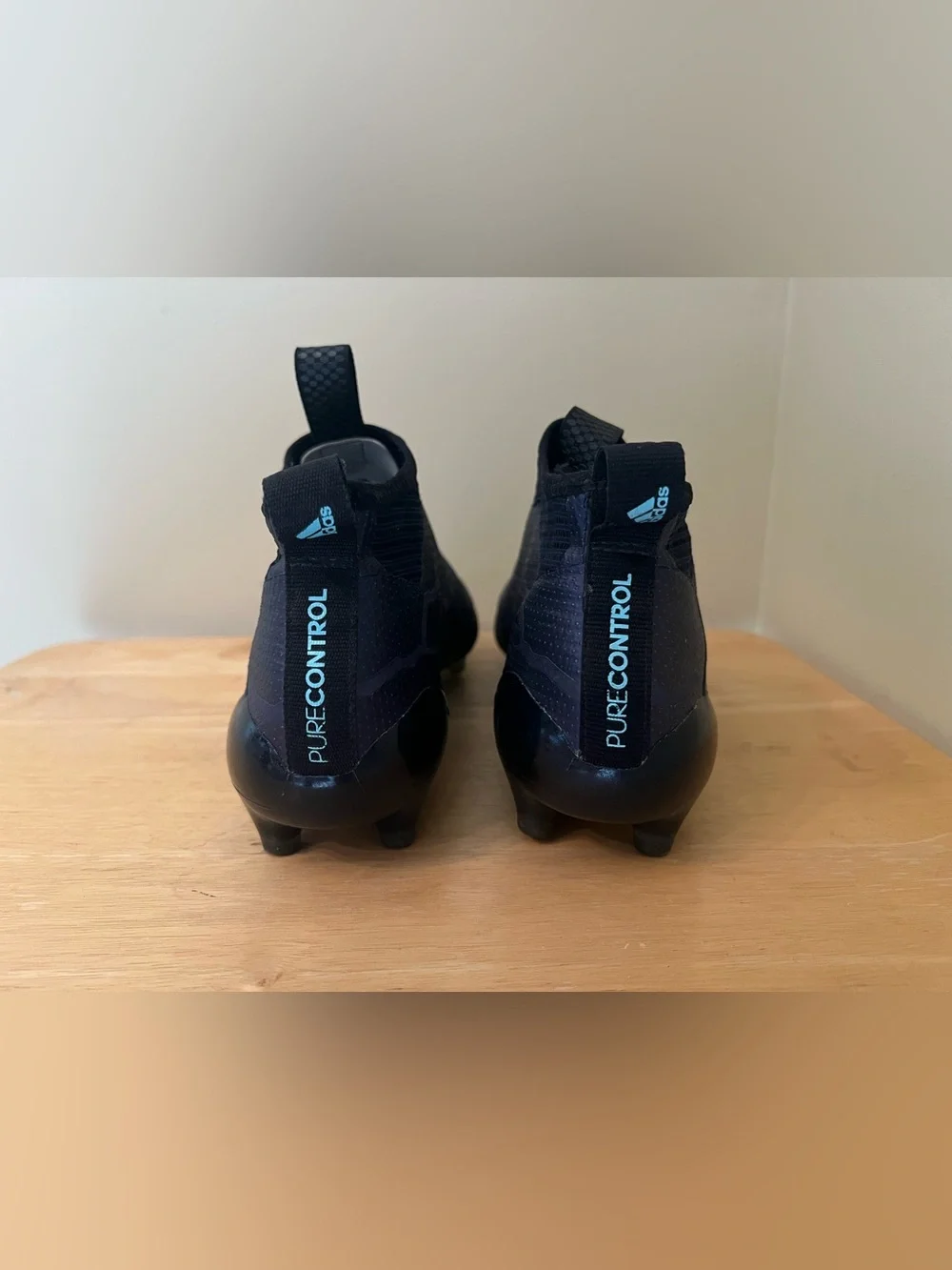 USED Adidas ACE 17+ FG Soccer Cleats US 9 Black/ Aqua S77165 Purecontrol